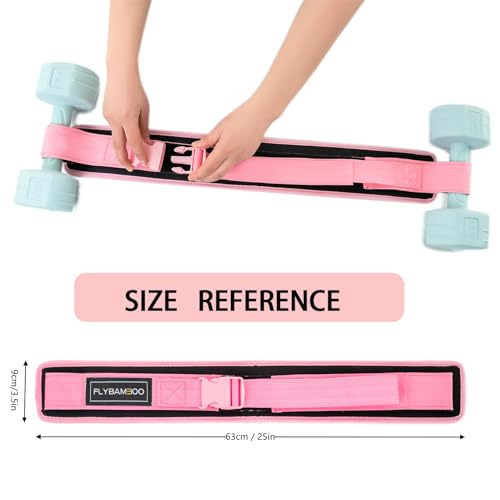 Hip Thrust Belt for Dumbbells,Booty Belt for Hip Thrust Slip-Resistant Padding - color: Pink