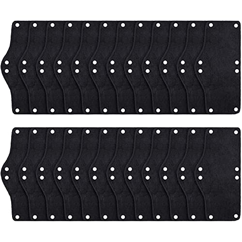 24 Pieces Hard Hat Sweatband, Cotton Helmet Sweatband Hard Hat Liner, Washable Sweat Band Reusable Safety Sweat Band Snap Hard Accessories (Black) - color: Black