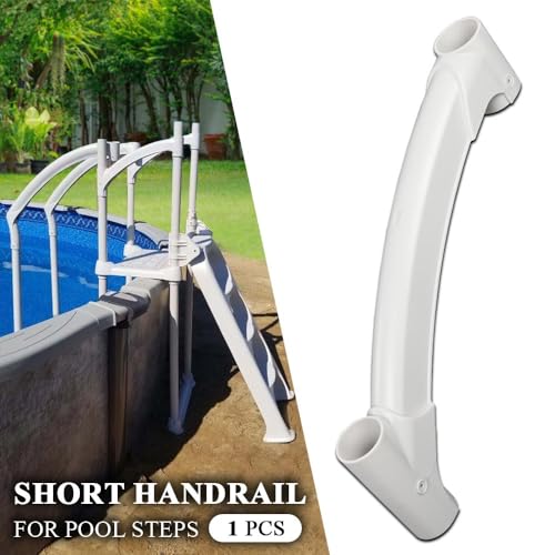 G-PLUS Short Handrail for Above Ground BiltMor Swimming Pool Step - size: White(short)