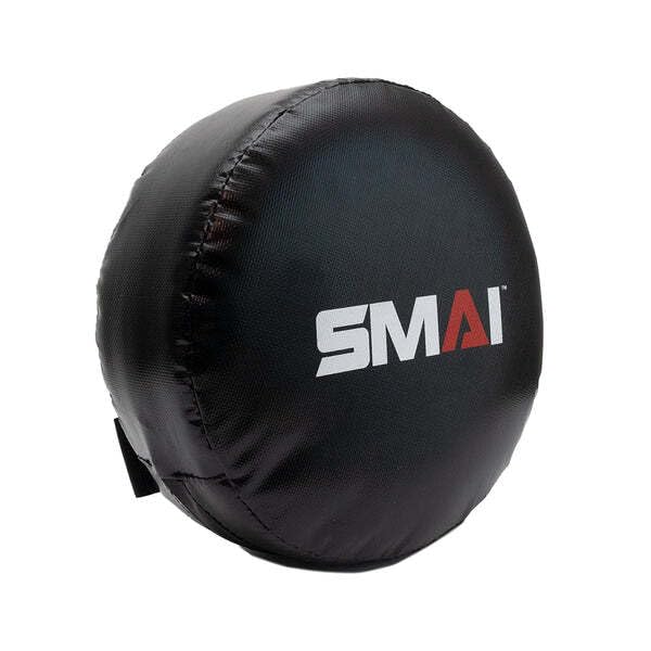SMAI Shock Tech Round Boxing & Punching Cushion with Dual Handles – MMA Punch Shield, Taekwondo Pad, Weighted Focus Target for Boxing Coaches & Training Equipment.