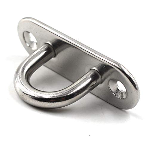 304 Stainless Steel Eye Pad Plate 9mm Anchor Mount Great for Yoga Swings Hammocks/Boat Rigging/Marine Deck Hardware/Suspension Training Straps - color: 9mm ellipse