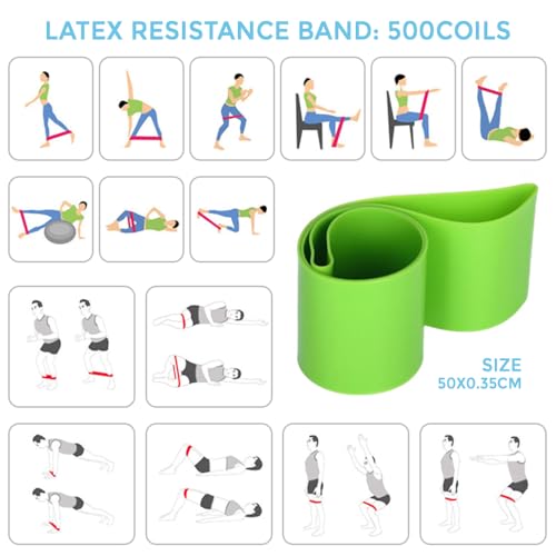 Karlak Yoga Sets for Women Pilates at Home Equipment Pilates Magic Ring Booty Bands for Working Out Glutes Yoga Ball 25cm Figure 8 Resistance Band Yoga Bands for Stretching - color: Black
