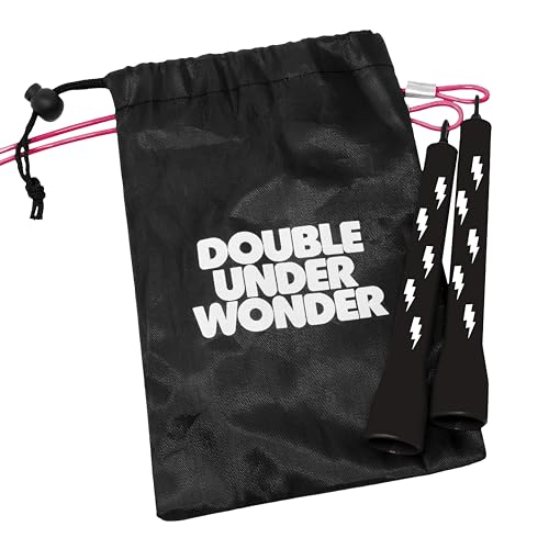 Double Under Wonder Jump Rope, Tangle-Free Speed Rope, Adjustable Speed Rope for Men, Women, Indoor Fitness Training Speed Skipping Rope, Jumping Rope, Perfect for Boxing Workout, Cardio, Endurance Training, Jump Rope for Double Unders - color: CHARGED UP