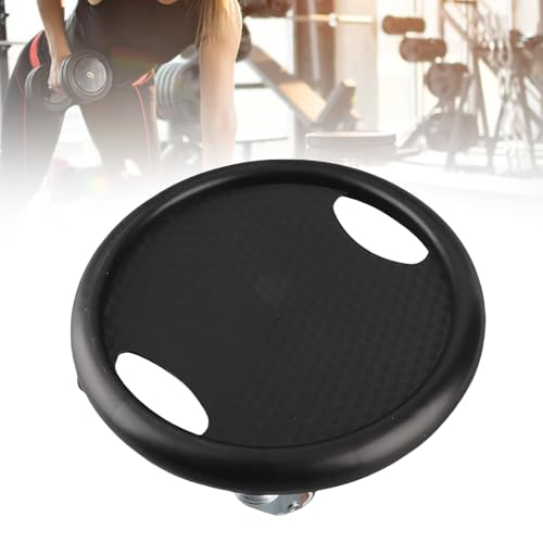 Keenso Core Slider Ab Workout Sliding Disc with PU Plastic Metal Build 4 Universal Rollers for Core Training Home Gym Exercise for Men and Women - color: Black