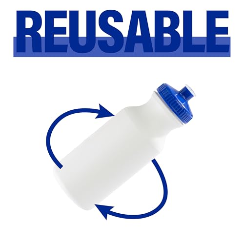 ZETY Bulk Water Bottles 100 Pack - 20 Ounce Reusable bottles Bulk - BPA-Free Easy Open Spin off Cap - Top-Rack - Dishwasher Safe - Sports Bottles (Plastic) - style: Plastic