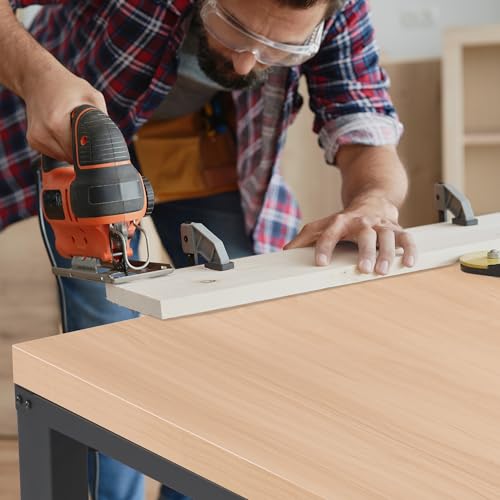Antifir 48” Adjustable Workbench，Heavy Duty Wood Work Bench 2000 Lbs Load Capacity,Work Table with Power Outlet for Garage, Workshop, Office, Home - size: 48x20" With Socket