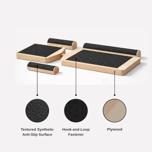 Axis Board Ankle Balance Board, Foot and Ankle Strengthener with 3 Adjustable Difficulty Levels, Single Leg Balance Trainer, Anti-Slip Plywood Platform