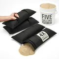 Professional 5 Gallon Fillable Sandbags 48LB, 4PK for Patio Umbrella Stand, Outdoor Furniture, Studio Photography, Flood Control, SHTF, 600D Oxford Woven Nylon Weighted Bags, Sand Not Included (Black) - size: 4-Pack