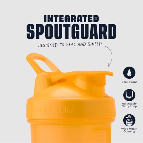 BlenderBottle Classic V2 Shaker Bottle Perfect for Protein Shakes and Pre Workout, 28-Ounce, Mango - color: Mango, size: 28 Ounces