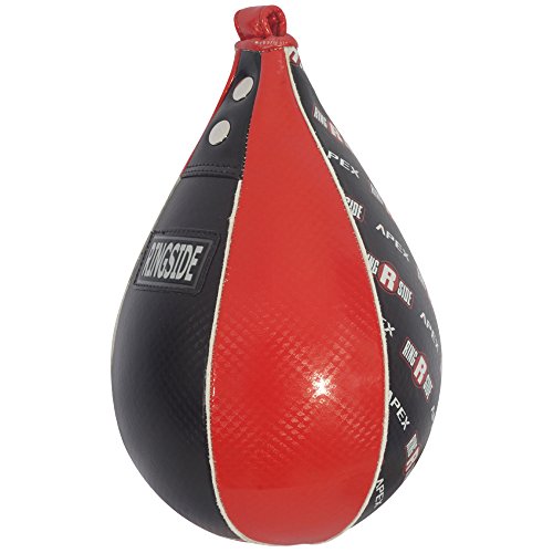 Ringside Apex Boxing Speed Bag - Premium Synthetic Leather Punching Ball, Multiple Sizes & Colors, Ideal for Hand-Eye Coordination, Training Equipment for Fighters - color: Red/Black, size: Small