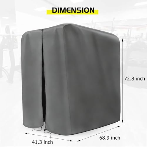 Home Gym Cover for Multi Gym Set/ Outdoor Workout Equipment-Grey | 41.3x68.9x72.8,Waterproof Dustproof Heavy Duty Oxford Fabric,for Weight Machine/Large Gymnastics Bar/Total Gym - color: Grey, size: 41.3" x 68.9" x 72.8"