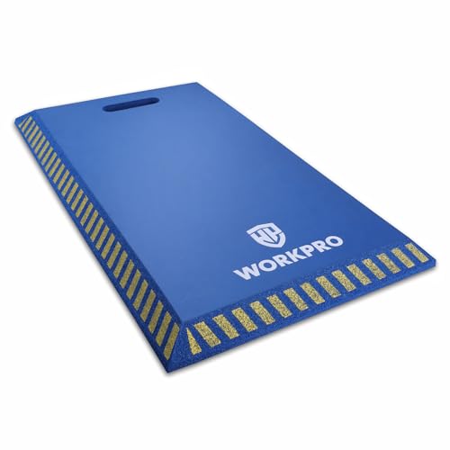 WORKPRO Extra Thick Kneeling Pad, Blue, 28 x 16 x 1.2in | Soft NBR Foam Knee Cushioning, Extra Large Foam Kneeler Mat, For Auto-Repair, Gardening, Workout Supplies - color: Blue