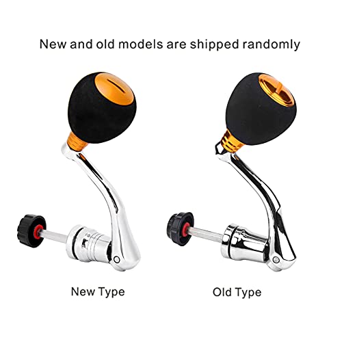 Tbest Fishing Spinning Reel Handle Metal Rocker Arm Reel Replacement Power Handle Grip - color: Gold, size: Medium