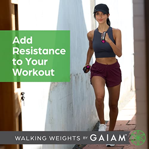 Gaiam Hand Weights for Women & Men Soft Dumbbell Walking Hand Weight Sets with Hand Strap | Ergonomic Hand Strap | Soft Shell | Walking, Running & Aerobics | 2 x 2lb Weights | Low-Impact Training - color: Lime, size: 1 Count (Pack of 6)