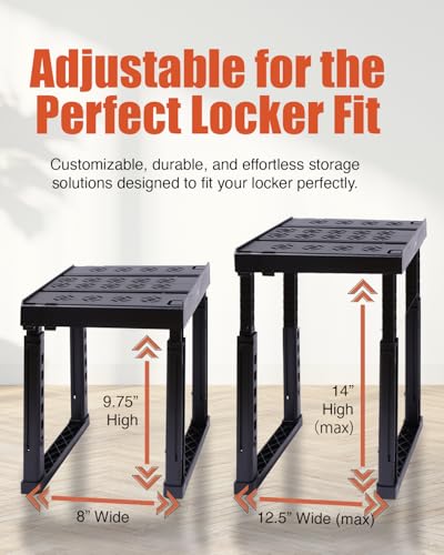 Piffny Locker Organizer Shelf， Adjustable Width and Height, Ideal Locker for School, Office, and Gym Lockers… (Pink) - color: Pink