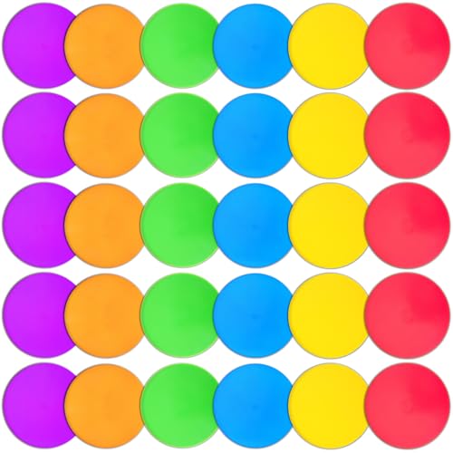 Poly Spot Markers 4 inch/9 inch Non-Slip Rubber Agility Training Markers Floor Dots Flat Field Cones for Football, Soccer, Basketball, School Exercise Drills, Dance Practice - color: 6 Colors, size: 9 inch