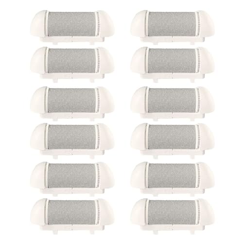 12pcs Replacement Coarse Roller Head for Electric Callus Remover, Foot File Pedicure Tools Refill Rollers for Feet Callus Shaver Pedicure Kit (12 Pack Medium Coarse) - style: 12pcs Medium Coarse