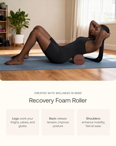 BetterMe Foam Roller for Muscle Recovery – High Density Exercise Roller for Back &Legs – Deep Tissue Massage Roller for Tension, Relief & Stretching (Ivory) - color: Ivory