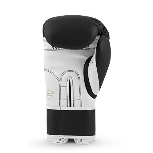 TITLE Boxing Pro Style Leather Training Gloves 3.0 - Boxing Gloves, Boxing Training Gloves, MMA Gloves, Oz Training Gloves, Kickboxing Gloves, Punching Bag Gloves, Sparring Gloves - color: Black/White, size: 12 oz