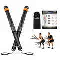 LOOA Adjustable Weighted Ropeless Battle Ropes for Home Gym (2 Pack) Set | Quiet Training, No Anchor Required, Portable, Full Body, Indoor Exercise
