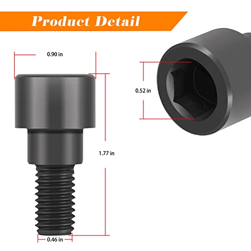 Bonbo Hex Bolts Fit for Bars of Olympic, Curl Bars, Tricep, Dumbbell(2-Pack)