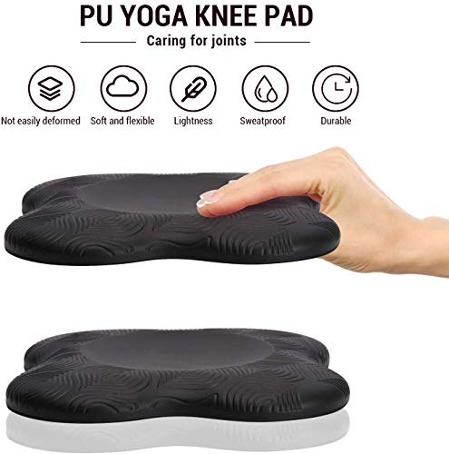 Yoga Knee Pad Cushion Extra Thick for Knees Elbows Wrist Hands Head Foam Yoga Pilates Work Out Kneeling pad - color: Black
