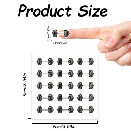 OLYCRAFT 300Pcs Self-Adhesive Sports Dumbbell Planner Stickers | 20 Sheets Fitness Equipment Stickers, Handbook Exercise Planner Sticker, Workout Tracking Sticker for Scrapbooking Journal - style: Barbell