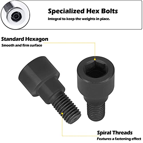 Replacement Hex Bolts & 12mm Hex Allen L-Wrench Tool Perfect for Olympic & Curl Bars