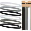 Thin Elastic Sports Headbands - Workout, Running, Soccer for Women & Men - color: Black, Gray, White - 6