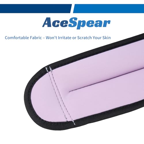 AceSpear Ankle Weights Sets for Men Women Kids 1lb 2lb 3lb 4lb 5lb Leg Weights Arm Wrist Weights Gym for Foot Exercise Training Workout Walking Jogging Yoga - color: Purple, size: 5 lbs x 2