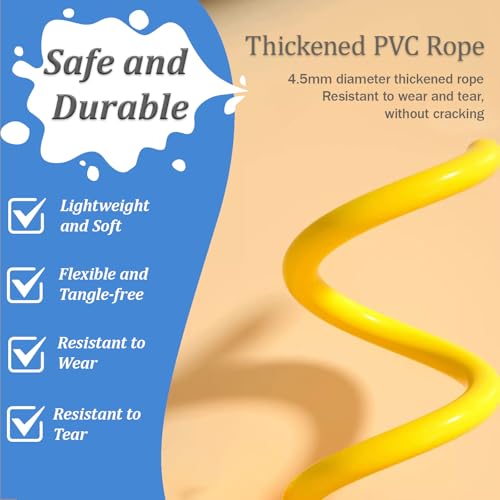Jump Rope, Jump Ropes for Kids, 2 Pack Kids Jump Rope Lightweight &Adjustable &Durable jumping rope for Fitness-Speed Jump Rope for Women Men Youth, Foam Grips Handles for, Workout - color: Blue+Yellow