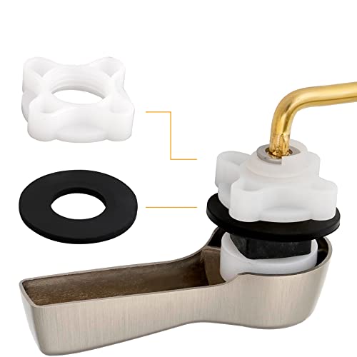 Hibbent Universal Metal Side Mount Toilet Handle Replacement Kit, Brass Toilet Flush Tank Lever with Stainless Steel Flapper Chains for Most Toilets, Brushed Nickel - color: Brushed Nickel, style: Side Mount