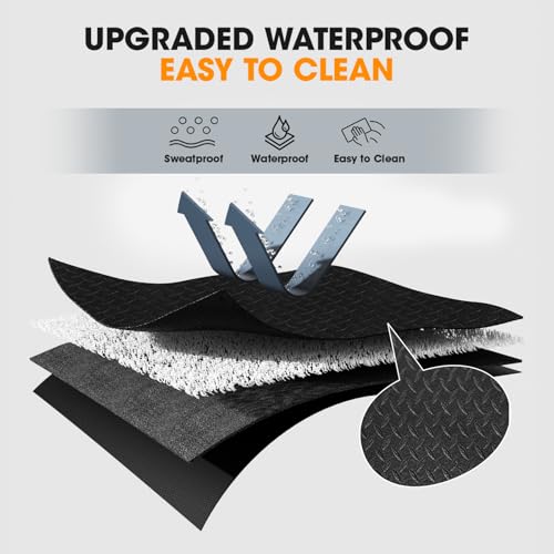 Stepwaver Walking Pad Mat for Carpet, 68"x24" Treamill Mat for Hardwood Floors, High Density, 0.2" Thickness, Folable, Floor Protection Mats for Bike, Elliptical, Treadmill - size: 68"L x 24"W x 0.3"Th