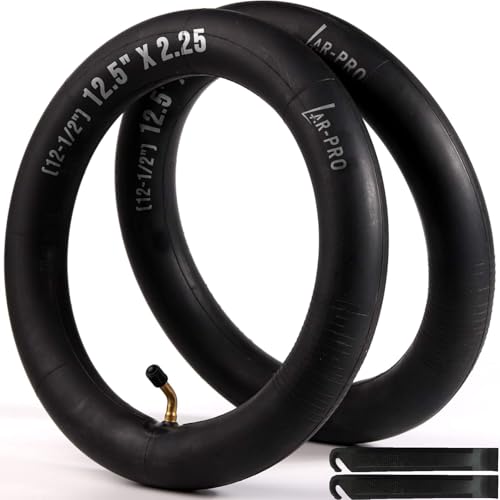 (2 Pack) AR-PRO Scooter Replacement Inner Tubes - 12.5" x 2.25" Inner Tubes with Angled Valve and FREE 2 Tire Levers Compatible With Razor Pocket Mod Bella Chrissy Hannah Montana Electric Scooters - size: 12.5x2.25" (TR-87) with Levers