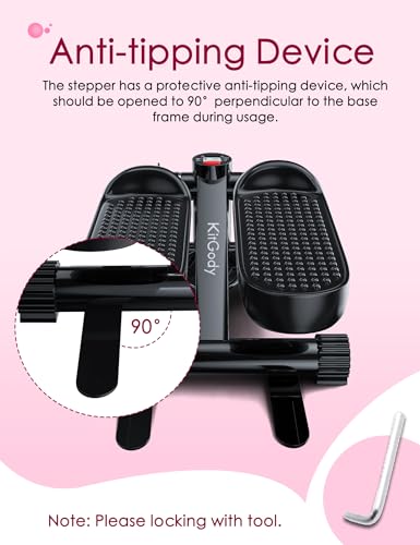 Mini Stair Stepper with Resistance Bands, Under Desk Stepper - 330 LBS Capacity