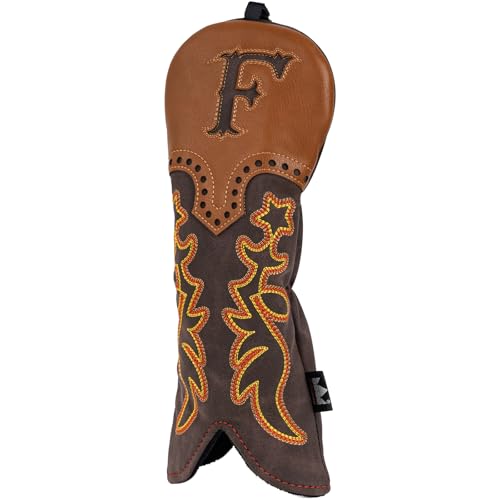 Craftsman Golf Cowboy Western Retro Brown Durable Golf Headcover Head Cover fits up to 460cc Driver for Fairway Wood Hybrids Rescue Putter Protector - style: Faiway wood head cover