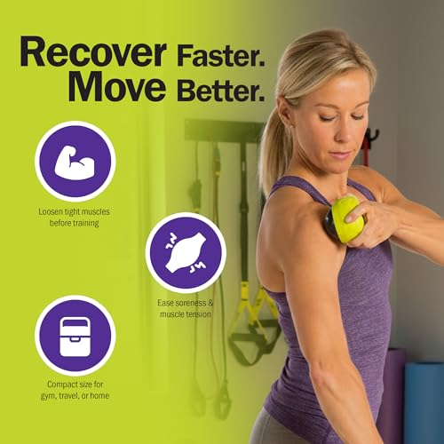 GoFit GoBall Trigger Point Massage Ball, 3.25 Inch Firm Therapy Ball for Muscle Tension Relief, Self-Massage Tool for Back, Shoulders, Legs and Glutes, Portable Deep Tissue Roller Ball - size: 3.25 Inch