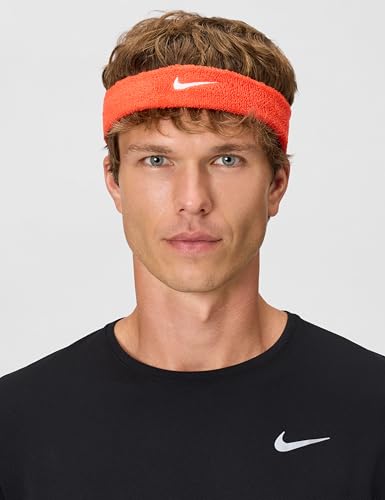 Nike Unisex Adult Swoosh Classic Headband - color: Team orange/white