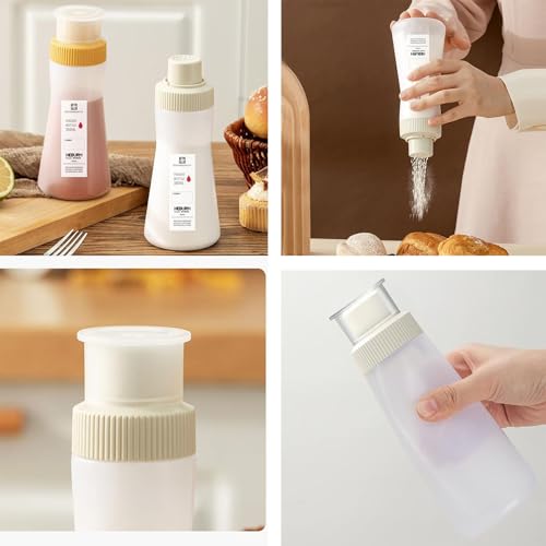 Plastic Powder Shaker with Lid, Uniform Discharge Hole Shaker, for Sifter Sugar powder sieve Seasoning tank
