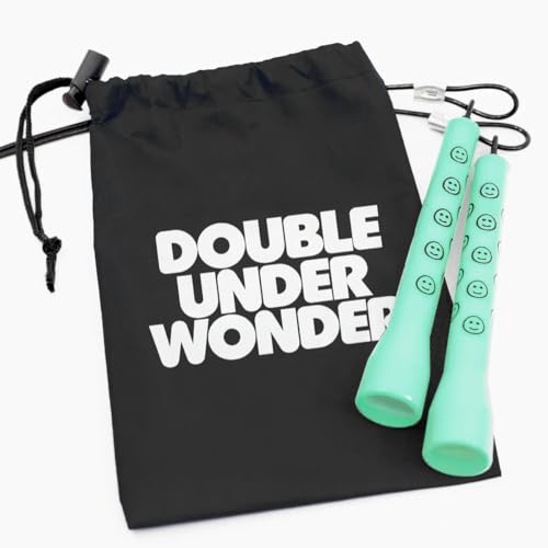 Double Under Wonder Jump Rope, Tangle-Free Speed Rope, Adjustable Speed Rope for Men, Women, Indoor Fitness Training Speed Skipping Rope, Jumping Rope, Perfect for Boxing Workout, Cardio, Endurance Training, Jump Rope for Double Unders - color: Happy Hops