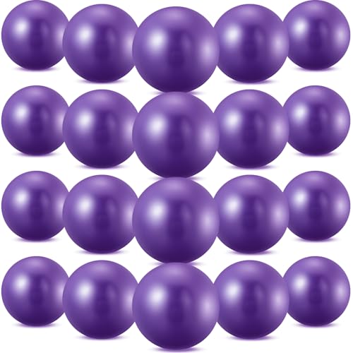 Sotiff 20 Pcs 9 Inch Pilates Ball Bulk Exercise Pilates Ball Mini Yoga Balls Therapy Core for Stability Barre Training Stretching Physical Posture Training Gym Workout with Inflation Tube - color: Purple