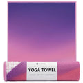 Eunzel Hot Yoga Towel, Non Slip Yoga Mat Towel Sweat Absorbent Printed Yoga Towel with Grip Dots for Hot Yoga, Pilates and Workout 72"x 24", Velvet Dusk - color: Velvet Dusk