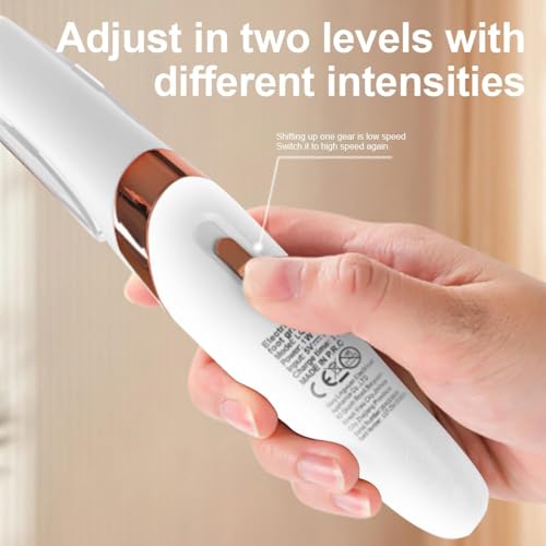 LQT® Electric Foot File – Rechargeable Callus Remover for Hard, Cracked Skin – At-Home Pedicure Kit for Smooth Feet (Men & Women) (White) - style: White