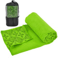 Yoga Towels, Non Slip Hot Yoga Mat Towel with Grip Dots,Super-Absorbent Soft Microfiber Yoga Blanket for Pilates, Fitness and Workout 72inch x 24inch - color: Green