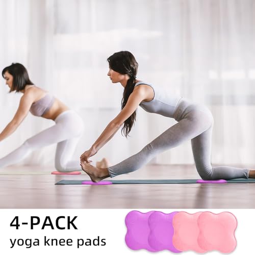2 packs Yoga Knee Pad Mats Extra Thick for Knees Elbows Wrist Hands Head Foam Pilates Kneeling pad Yoga Knee Cushion Thick Exercise Pads for Knees Elbows Wrist Hands Head Foam Pilates Kneeling pad，Support Foam Pads for Women and Men - color: Pink Purple