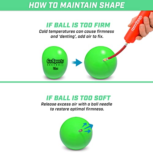 GoSports 16 oz Weighted Training Baseballs - Choose Standard or PRO - Hitting & Pitching Training for All Skill Levels - Improve Power and Mechanics - color: Standard