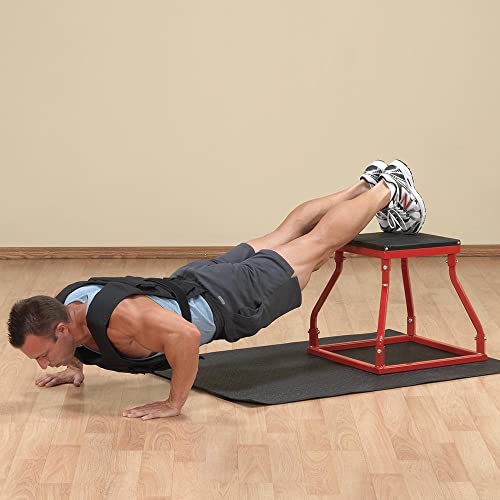 Body-Solid Tools Steel Frame Plyo Box - Ideal for Plyometric Jump Box Workouts, Step Up Exercises - Essential Equipment for Home Gym - style: 12-Inch