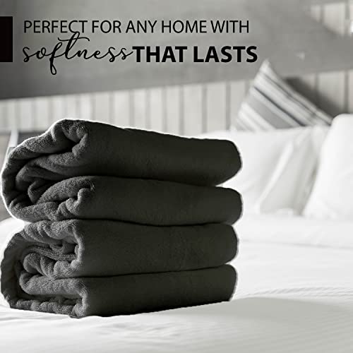 KAHAF COLLECTION 100% Cotton Bath Towels, 24x48 Pack of 6 Towels, Quick Dry, Highly Absorbent, Soft Feel Towel, Gym, Spa, Bathroom, Shower, Pool, Luxury Soft Towels (Grey, 24x48-6 Pack) - color: Grey, size: 24x48 - 6 Pack