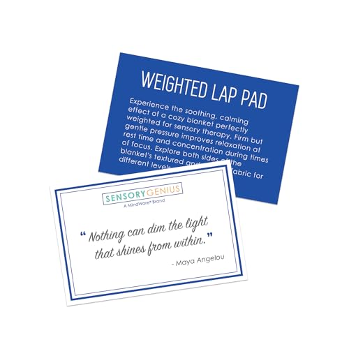 MindWare Sensory Genius Weighted Lap Pad – 24” x 19 1/2” 5 pounds – Ideal for Kids & Adults – Sensory Pad for Kids – Great for Classroom, Work or Home – Ages 5 & Up