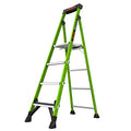 Little Giant Ladders, MightyLite 2.0, 6' Stepladder with Ground Cue, Fiberglass, Type IAA, 375 lbs Weight Rating, (15406-001), Green - size: 6 Ft.